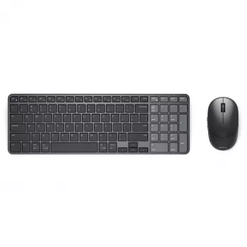 „Dell Pro 7“ belaidis kompaktiškas klaviatūros ir pelės rinkinys KM746 (juoda, vokiškas išdėstymas)