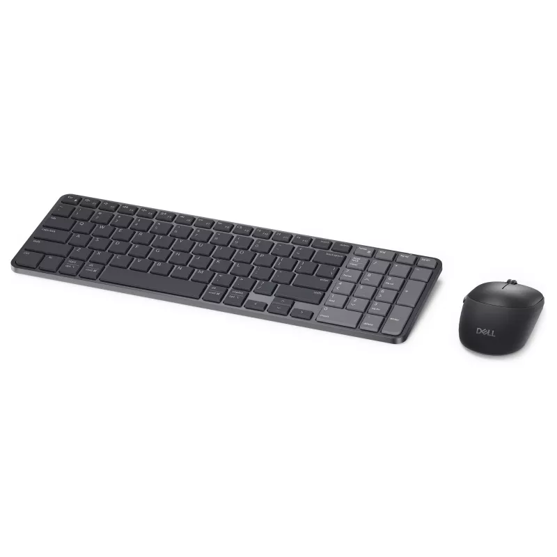 „Dell Pro 7“ belaidis kompaktiškas klaviatūros ir pelės rinkinys KM746 (juoda, vokiškas išdėstymas)