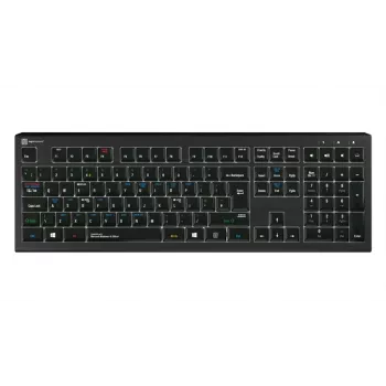 LogicKeyboard ASTRA 2 Veleninė USB klaviatūra, skirta Windows, JK išdėstymas, juoda, su foniniu apšvietimu