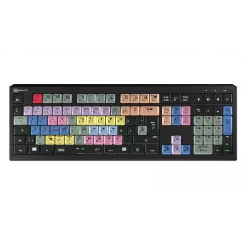 Logickeyboard LKB-EDIUS-A2PC-DE Full Size (100%) USB Scissor-Switch Keyboard QWERTZ Black