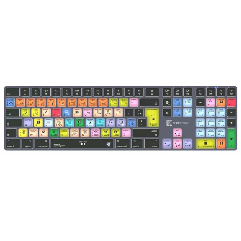 LogicKeyboard Apple Logic Pro X2 Titan FR (Mac) – prancūziškas AZERTY laidas su foniniu apšvietimu