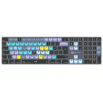 Logickeyboard DaVinci Resolve Classic Titan DE (Mac) – vokiškas išdėstymas, laidinis USB, apšviesta redagavimo klaviatūra