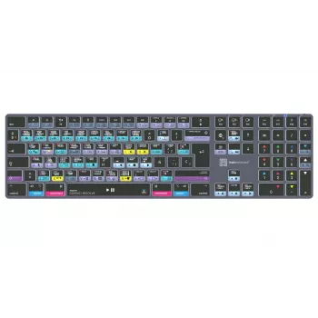 LogicKeyboard DaVinci Resolve 18 Titan SP (Mac) – specializuota redagavimo klaviatūra su foniniu apšvietimu ir USB šakotuvu