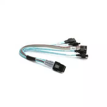 Supermicro CBL-0118L-02 Mini-SAS į SATA atšakos kabelis, 4 kanalai, 23 cm