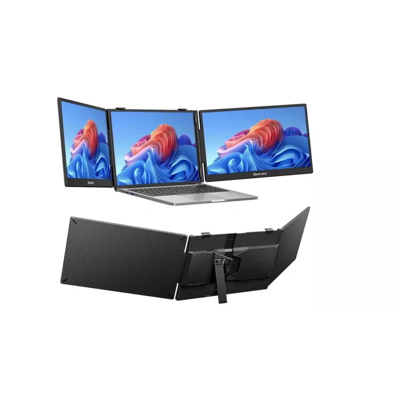 BLACKVIEW DCM5 14 colių nešiojamas dviejų ekranų monitorius – WUXGA IPS, sulankstomas, USB-C