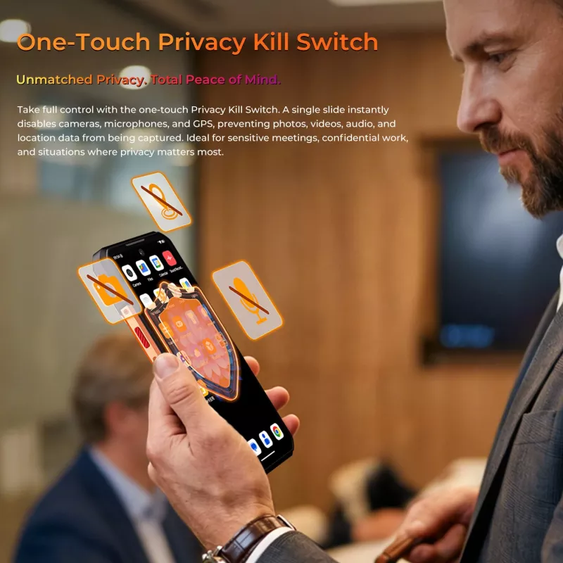 OUKITEL WP500 Ultra 6.78 col. 12GB/1TB 10000mAh 5G Nešiojamas atsparus išmanusis telefonas Oranžinis