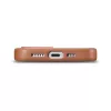 iCarer Case Leather odinis dėklas, skirtas iPhone 14 Plus, ruda spalva (suderinamas su MagSafe)