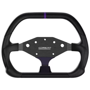CONSPIT DX320 D-Shape Vairas – 320 mm Alcantara, Anglies Pluoštas, RGB