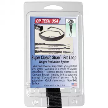 OP TECH Super Classic Strap Pro Loop Camera Strap Black Neoprene Nylon Leather 6,8 kg 109,2 cm