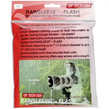 OP/TECH Rain-Sleeve Flash 2-Pack permatomas lietaus apsauginis įdėklas