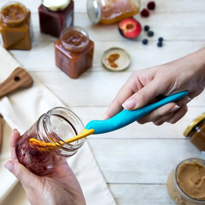 OTOTO Splatypus Slotted Spatula & Turner - juoda su oranžiniais akcentais