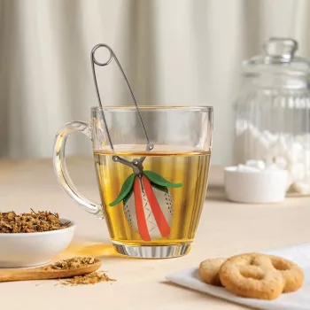 OTOTO Tea Trap arbatos sietelis – žalia/raudona – nerūdijantis plienas ir plastikas – 160 mm
