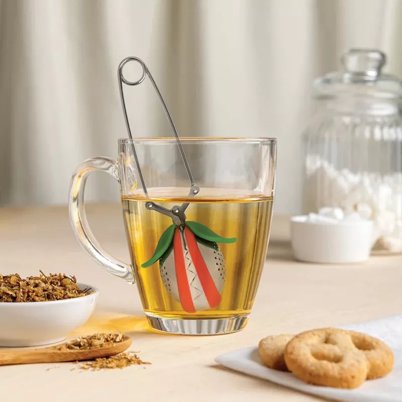 OTOTO Tea Trap arbatos sietelis – žalia/raudona – nerūdijantis plienas ir plastikas – 160 mm