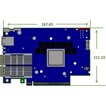 „Nvidia BlueField-3 B3220L E-Series FHHL SuperNIC“ duomenų apdorojimo blokas (DPU)