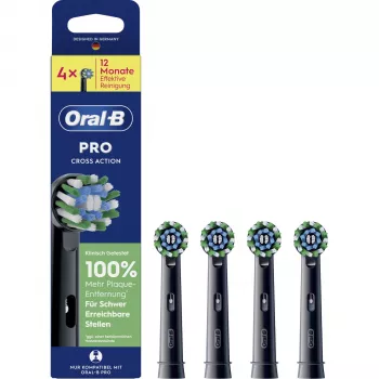 Oral-B Pro CrossAction keičiamos galvutės juodos 4 vnt. (015431)
