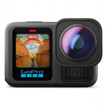 GoPro HERO13 Black Ultra Wide Edition veiksmo kamera 5.3K, 4K, 2.7K, lietimui jautrus ekranas, Ultra HD, atspari vandeniui, GPS, atspari dulkėms, Bluetooth, Wi-Fi, sulėtintas vaizdas, Full HD (CHDRB-133-RW)