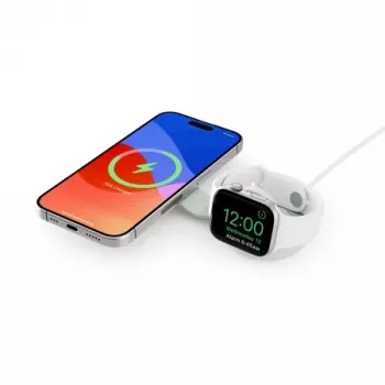 Twelve South ButterFly SE 2-in-1 Qi2 belaidis įkroviklis, baltas