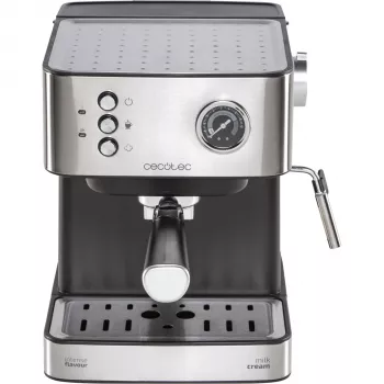 Cecotec Power Espresso 20 Matic Professionale Espresso kavos aparatas, 20 bar, 850 W, 1,5 l, juodas/sidabrinis