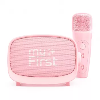 myFirst Voice 2 Wireless Karaoke Set - Microphone and Speaker with Voice Changer Effects, Pink