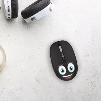 INCA belaidė pelė 1200 DPI / 3 mygtukai / 2,4 GHz USB-A WEENY Emoji juoda (IWM-245RS)
