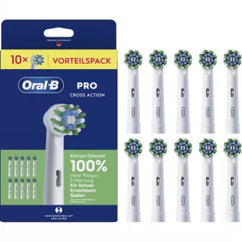 Braun Oral-B Pro CrossAction dantų šepetėlio galvutės, 10 vnt. (pakeitimo komplektas)