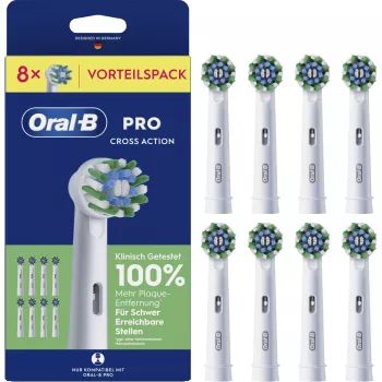 Braun Oral-B Pro CrossAction keičiamos šepetėlių galvutės 8 vnt. pakuotė 994040