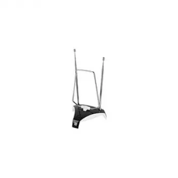 One for All SV-9305 aktyvi stiprinimo antena DVB-T/DVB-T2/DAB/DAB+ su dvigubo dipolio kilpa – juoda