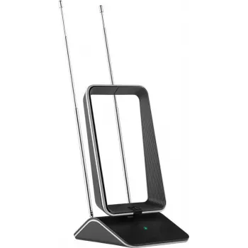 One for All SV 9465 stiprintuvo vidaus TV antena su automatiniu stiprinimo valdymu ir 5G filtru - juoda