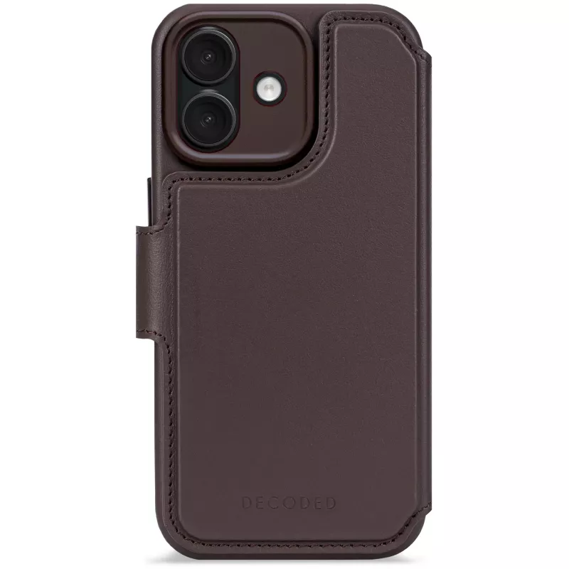 Decoded Leather Detachable Wallet for iPhone 17 su MagSafe – šokoladinis rudas