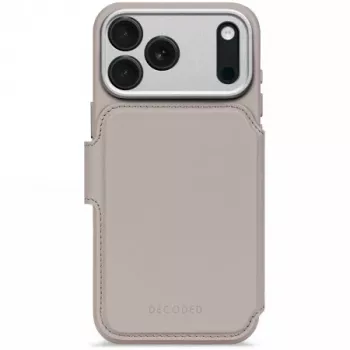 Decoded Leather Detachable Wallet Case for iPhone 17 Pro Max su MagSafe – Solid Clay
