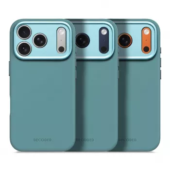 Decoded AntiMicrobial Silicone Back Cover for iPhone 17 Pro su MagSafe - Retro Blue