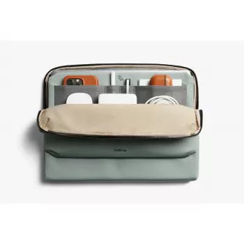 Bellroy Laptop Caddy 16 – dėklas nešiojamam kompiuteriui su priedų kišenėmis (eukalipto spalva)