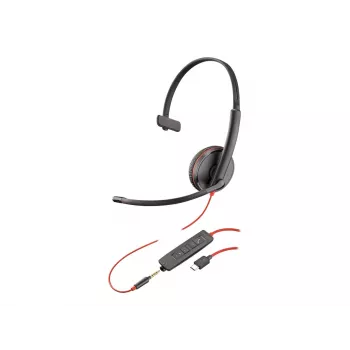 Poly Blackwire C3215 USB-C vienpusė ausinė