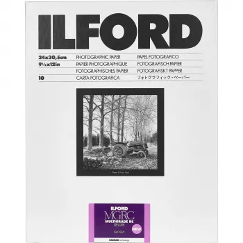 ILFORD MG RC Deluxe 1M 24x30 cm Pearl 10 Sheets kintamo kontrasto nespalvotas fotografinis popierius