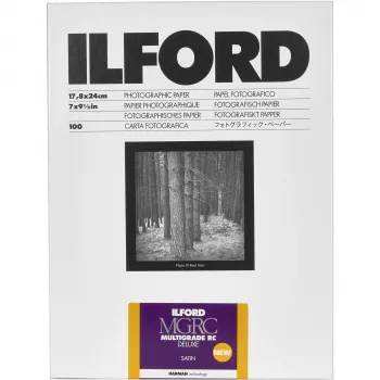 ILFORD Multigrade RC Deluxe Glossy kintamo kontrasto nespalvotas fotopopierius 18x24 cm 100 lapų