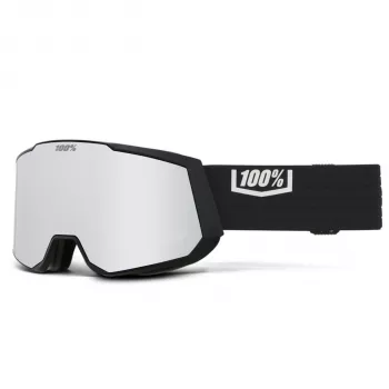 100% Snowcraft XL Black HiPER Silver Mirror Slidinės Akiniai