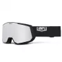 100% Snowcraft XL Black HiPER Silver Mirror Slidinės Akiniai