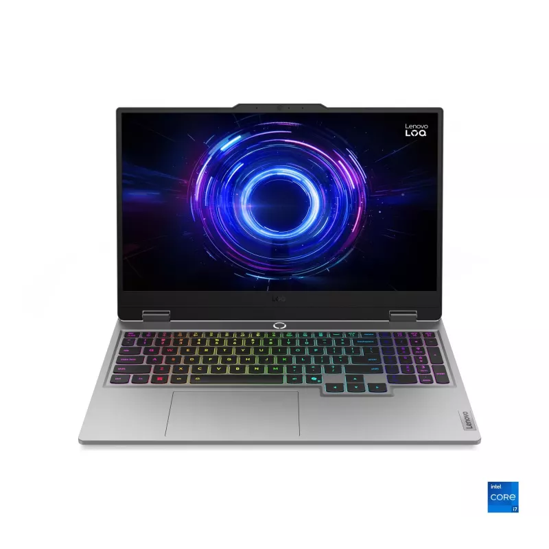 Nešiojamas kompiuteris Lenovo LOQ 15 (Intel Core i7-13650HX, 32 GB RAM, 512 GB SSD, RTX 5070, 15,6 inch FHD 144 Hz, Windows 11 Home, Storm Grey)