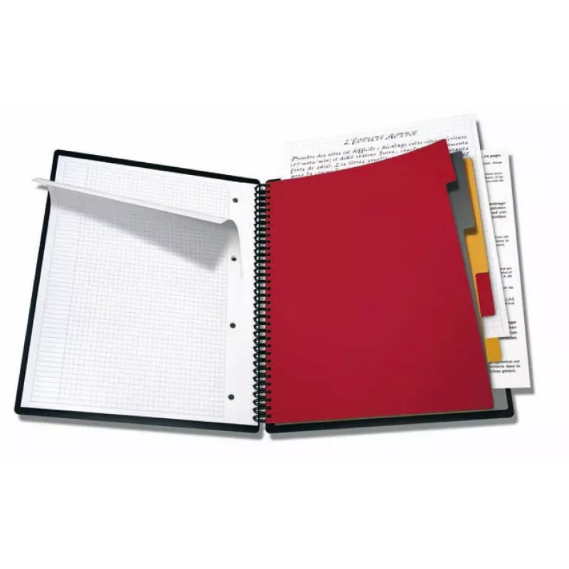 ELBA Organiser Book - 80 lapų - juoda - A4 - spiralinis įrišimas - 245 mm - 310 mm