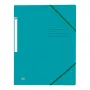 Oxford TOP FILE+ Corner Elastic Document Folder A4 3 Flaps Aqua 400116326