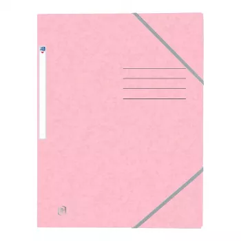 Oxford TOP FILE+ Elasticated Folder A4 3 Flaps Pastel Pink 400116353