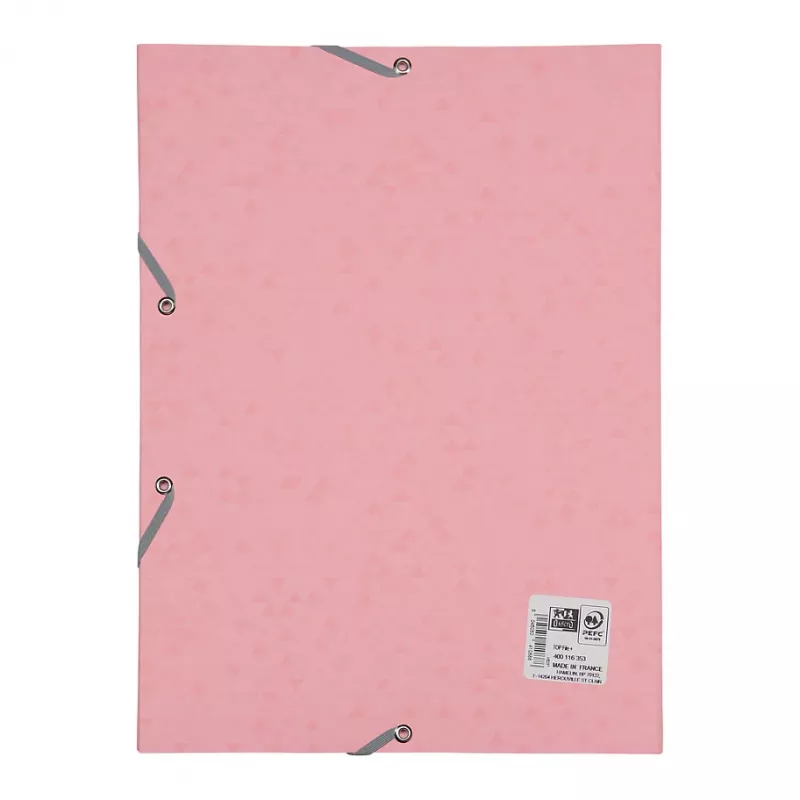 Oxford TOP FILE+ Elasticated Folder A4 3 Flaps Pastel Pink 400116353