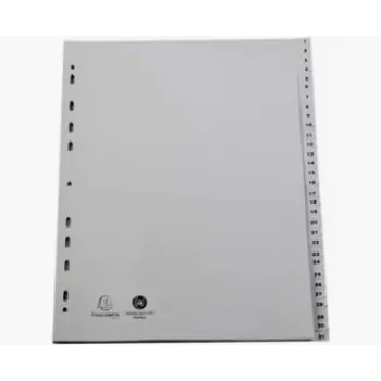 Exacompta 2931E Segtuvas A4 - Pilka - 100 % perdirbtas polipropilenas - 2 žiedai 20 mm - Nugarėlė 30 mm - Talpa 180 lapų