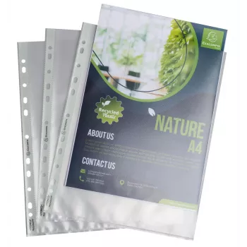Exacompta Forever 50 Prospekthüllen DIN A4+ Transparent Grained 90 Micron