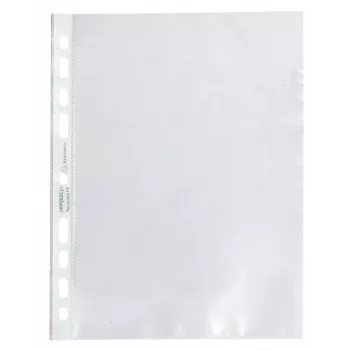 Exacompta Forever A5 perforuotos kišenės, 50 vnt., skaidrios, grūdėtos, 0,06 mm