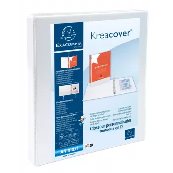 Exacompta Presentation Ring Binder su Kišenėmis Baltas 2 Žiedai A4