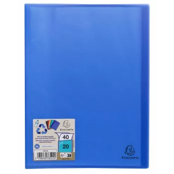 Exacompta Opak Display Book DIN A4 20 Sleeves Light Blue
