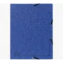 Exacompta Colorspan Elasticated Folder A4 Blue 355 g/m² 3 Flaps with Elastic Band