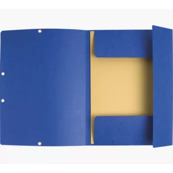 Exacompta Colorspan Elasticated Folder A4 Blue 355 g/m² 3 Flaps with Elastic Band