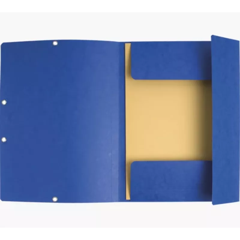 Exacompta Colorspan Elasticated Folder A4 Blue 355 g/m² 3 Flaps with Elastic Band